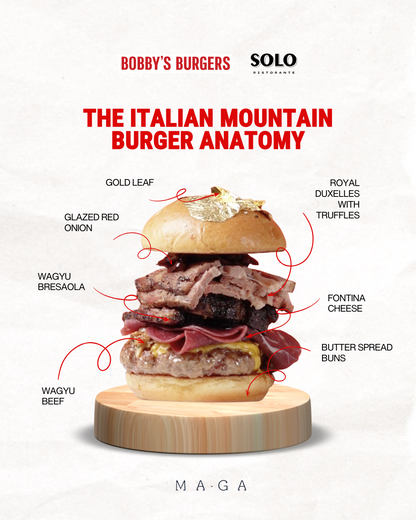 THE ITALIAN MOUNTAIN BURGER - June's Billionaire Burger with Solo